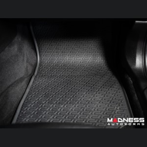 Alfa Romeo Giulia Floor Mat Set - All Weather Rubber Front/ Rear 4 Piece Set - Deluxe - RWD Model